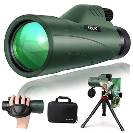 12X56 High Power Monocular Telescope with Smartphone Adapter Tripod Travel